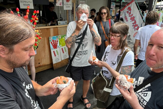 Tokyo: Private Tsukiji Fish Market Tour with 3 food stops - Fifty-five minutes among Tsukiji’s food stalls