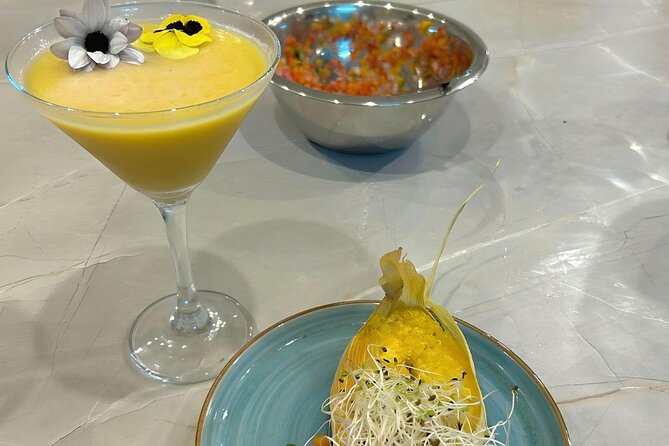 Vegan Peruvian Cooking Class Cocktails and Local Market in Cusco - Two cocktails, including pisco and fresh fruit